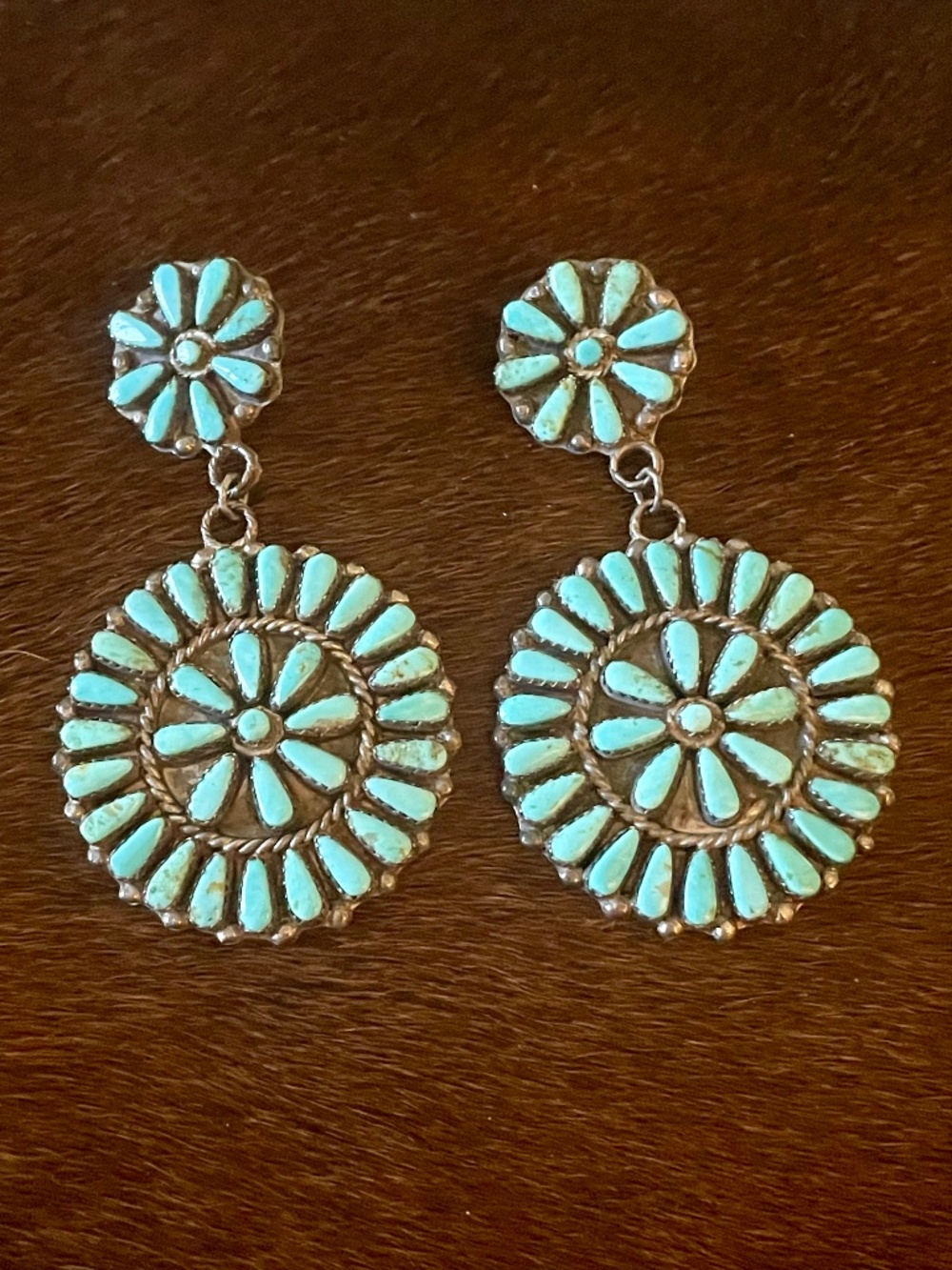 VTG. Zuni J.L. Demp Petit Point Earrings